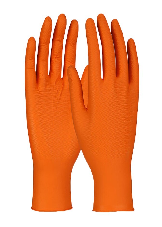 Orange Nitrile Grippaz Glove